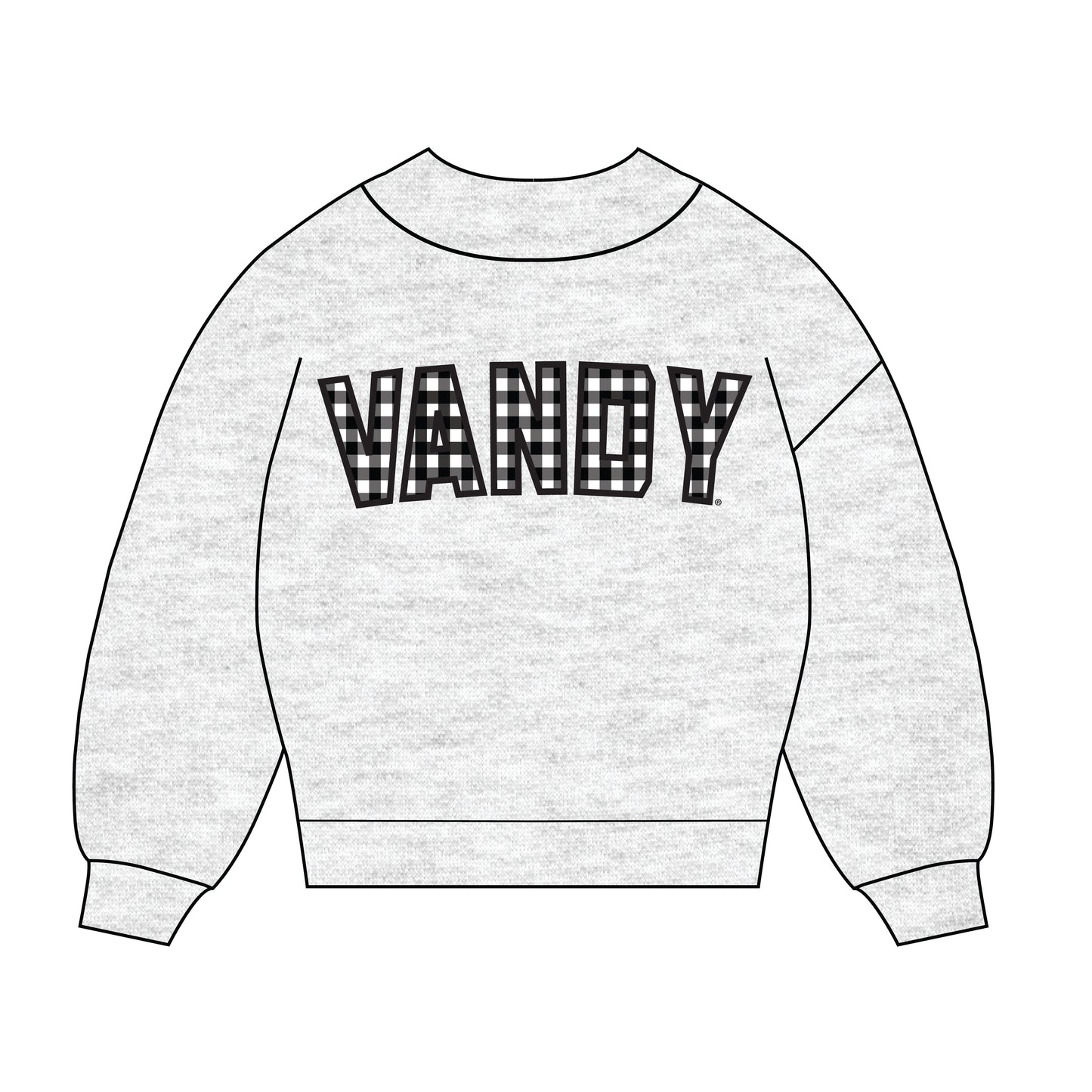 The Mallory Gingham Mockneck Vanderbilt | Ash