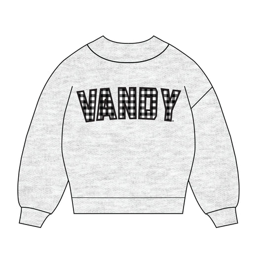 The Mallory Gingham Mockneck Vanderbilt | Ash
