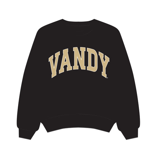 The Olivia Oversized Crewneck Vanderbilt | Black