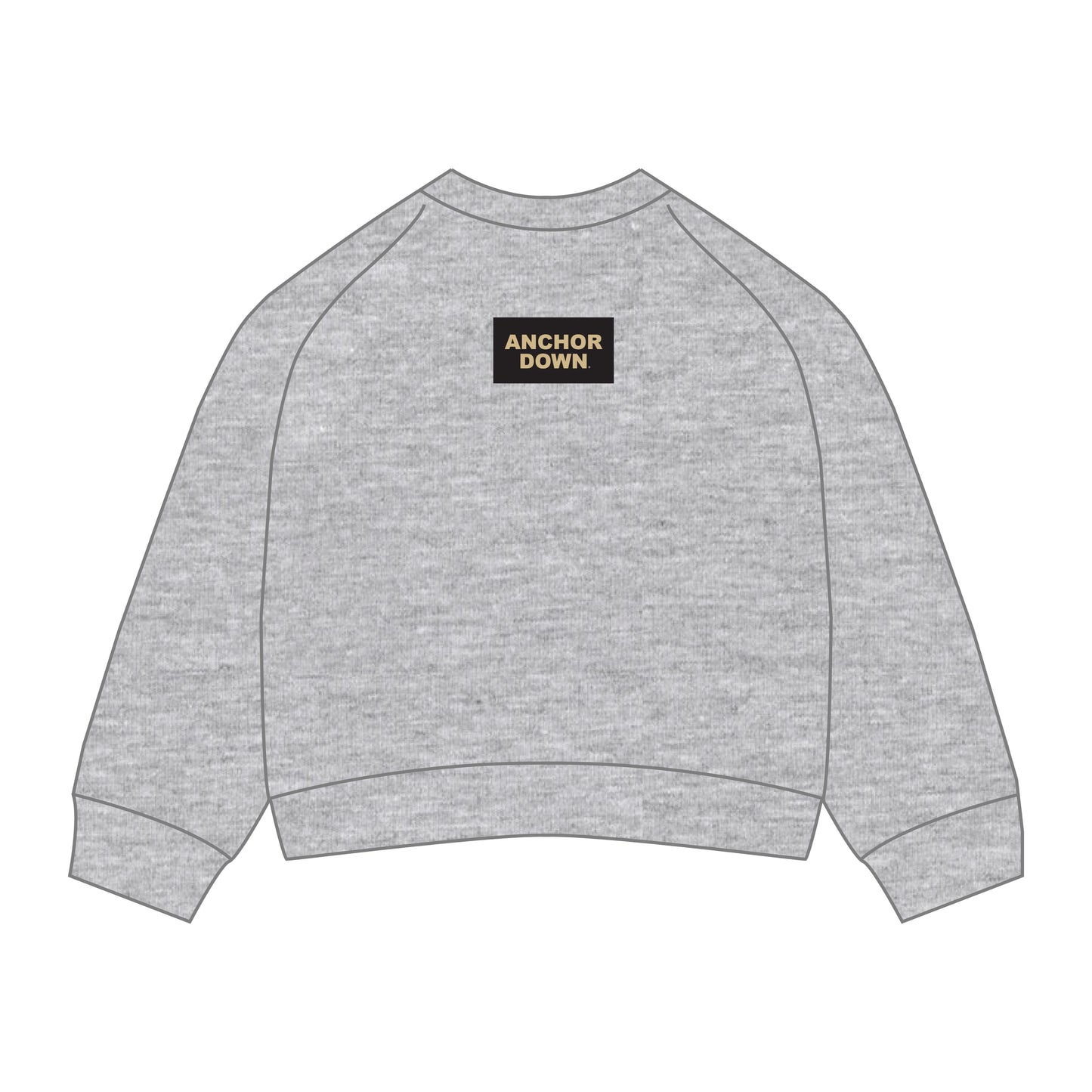 The Ava Airy Crewneck Anchor Down Woven Label | Heather Grey