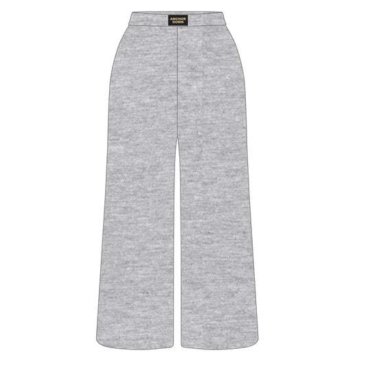 The Ava Airy Pants Anchor Down Woven Label | Heather Grey
