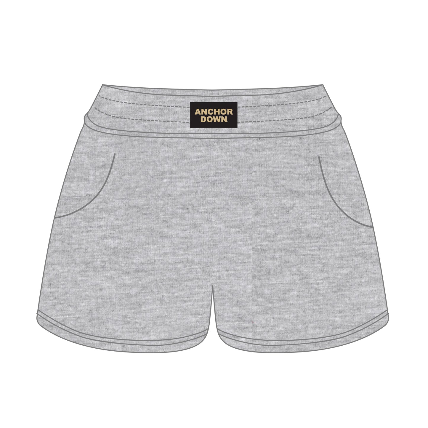 The Ava Airy Shorts Anchor Down Woven Label | Heather Grey
