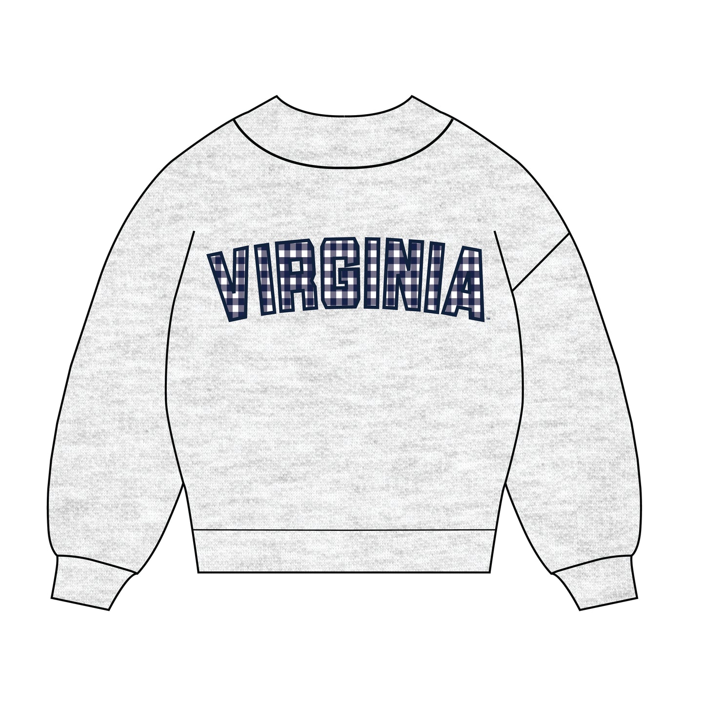 The Mallory Gingham Mockneck Virginia | Ash