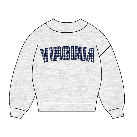 The Mallory Gingham Mockneck Virginia | Ash