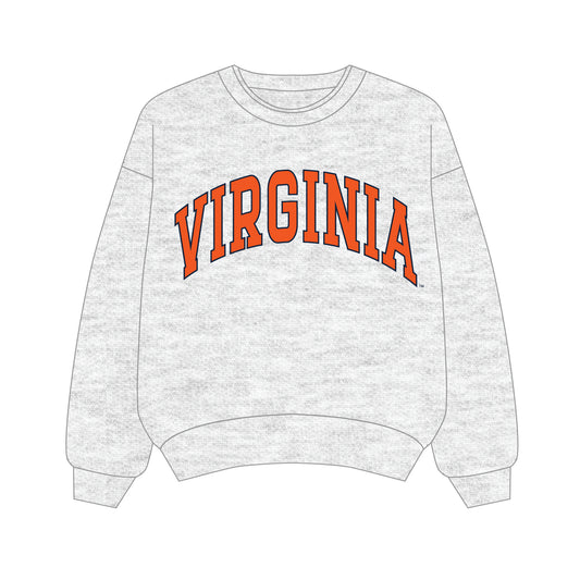 The Olivia Oversized Crewneck Virginia | Youth Ash