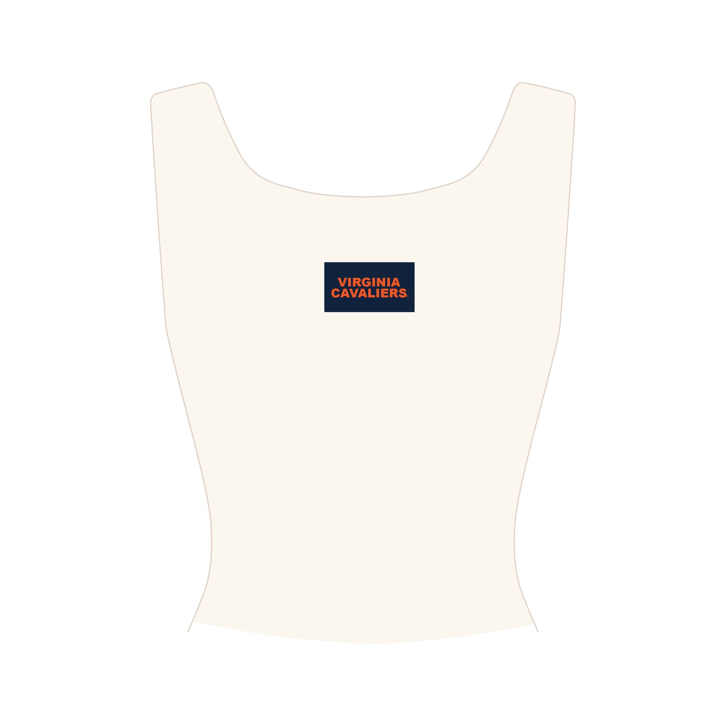 The Alli Ribbed Tank Virginia Cavaliers Woven Label | Bone
