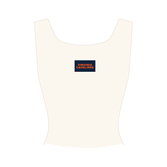The Alli Ribbed Tank Virginia Cavaliers Woven Label | Bone