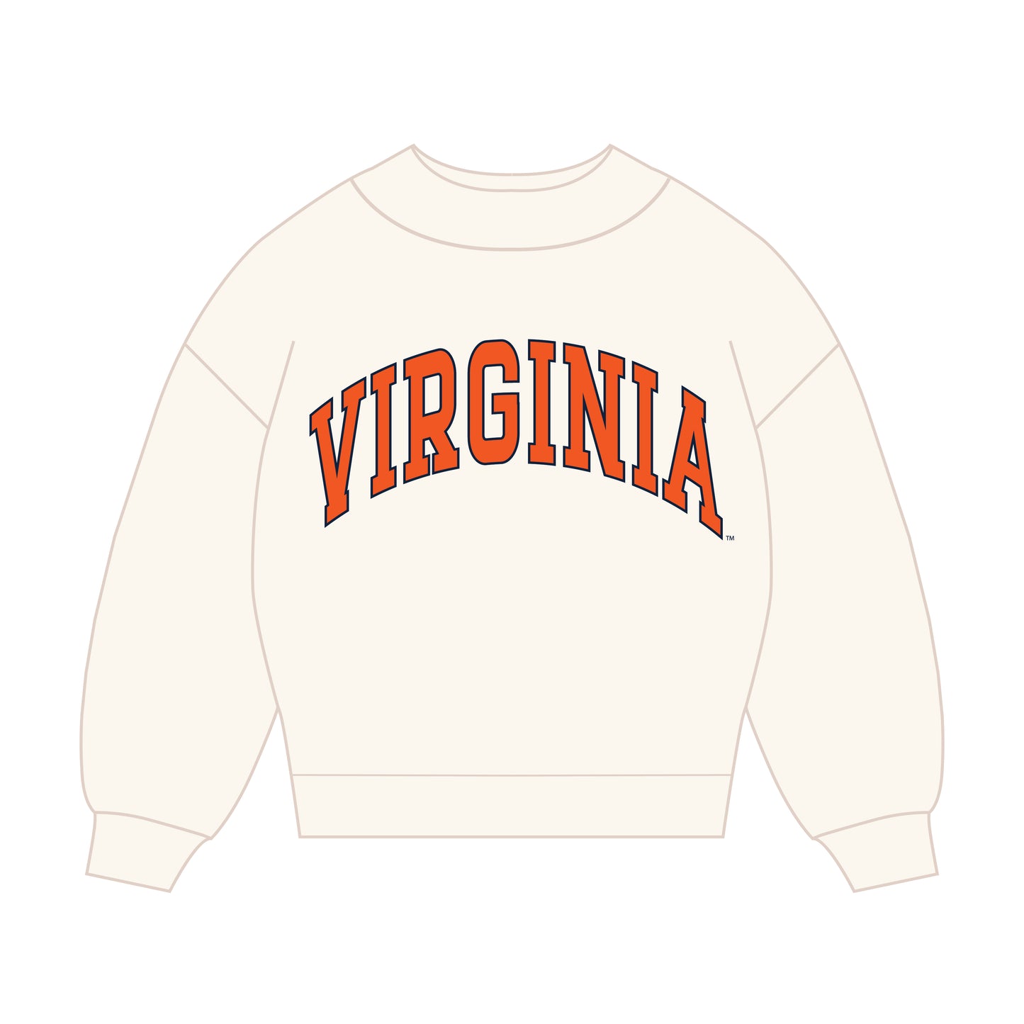 The Madi Classic Mockneck Virginia Applique | Bone