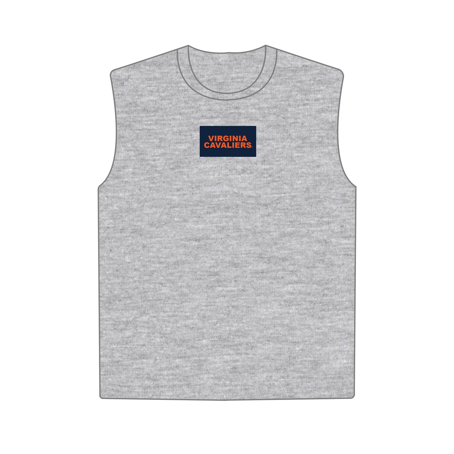 The Anna Active Tank Virginia Cavaliers Woven Label | Youth Heather Grey