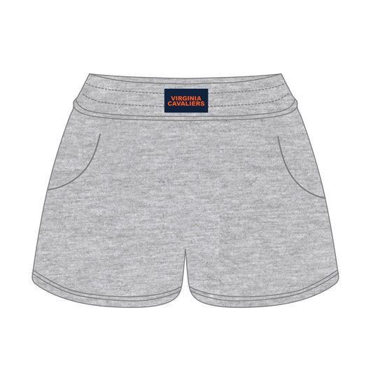 The Ava Airy Shorts Virginia Cavaliers Woven Label | Heather Grey
