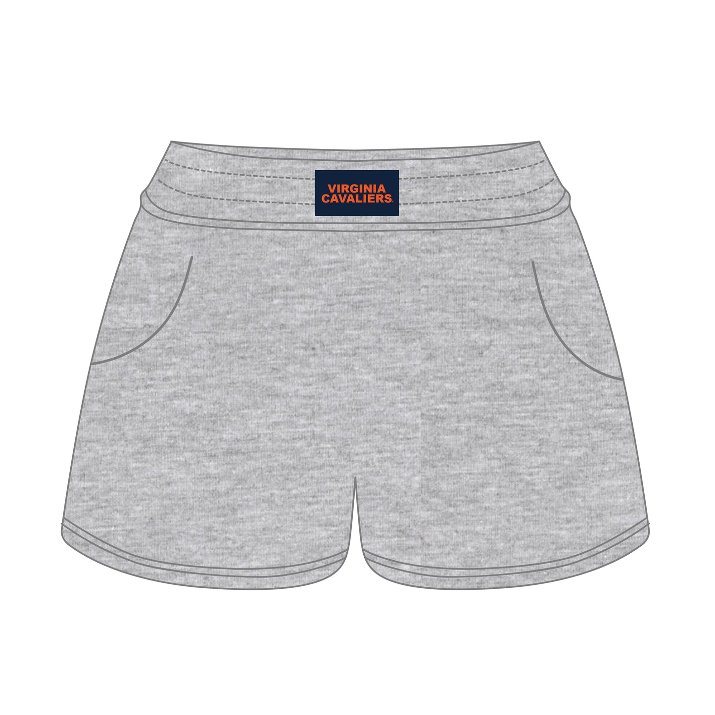 The Ava Airy Shorts Virginia Cavaliers Woven Label | Youth Heather Grey