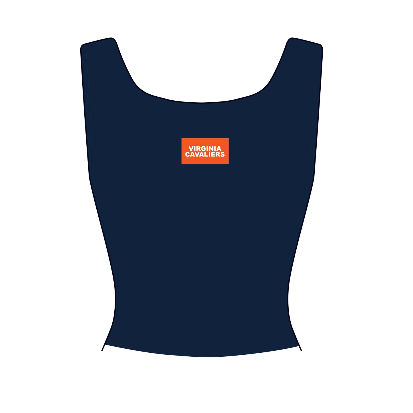 The Alli Ribbed Tank Virginia Cavaliers Woven Label | Navy