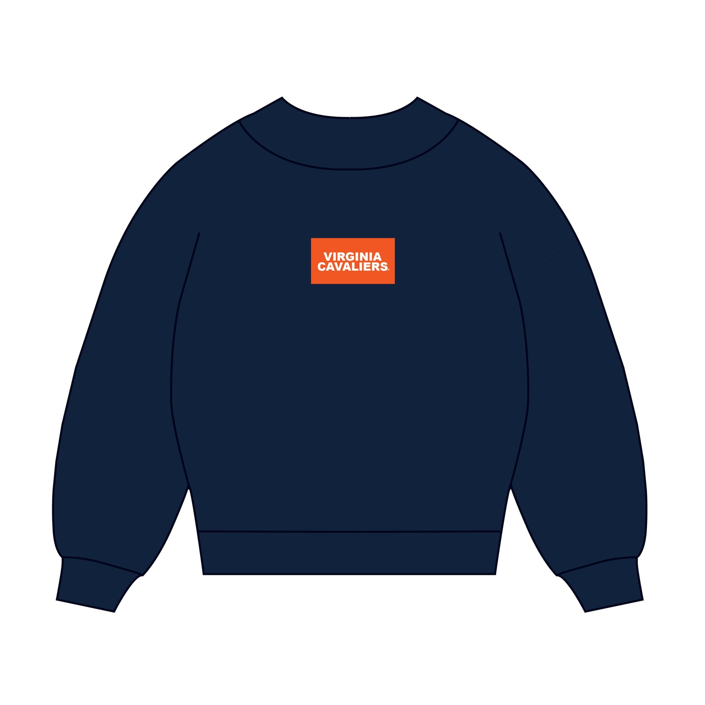 The Mary Mockneck Virginia Cavaliers Woven Label | Navy