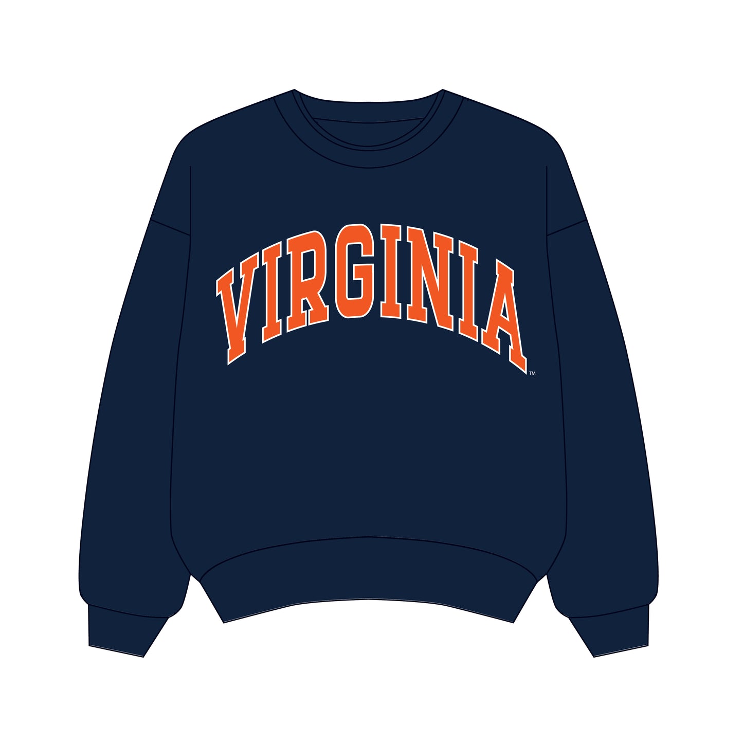 The Olivia Oversized Crewneck Virginia | Navy