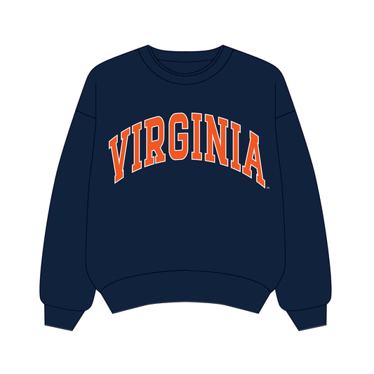 The Olivia Oversized Crewneck Virginia | Navy