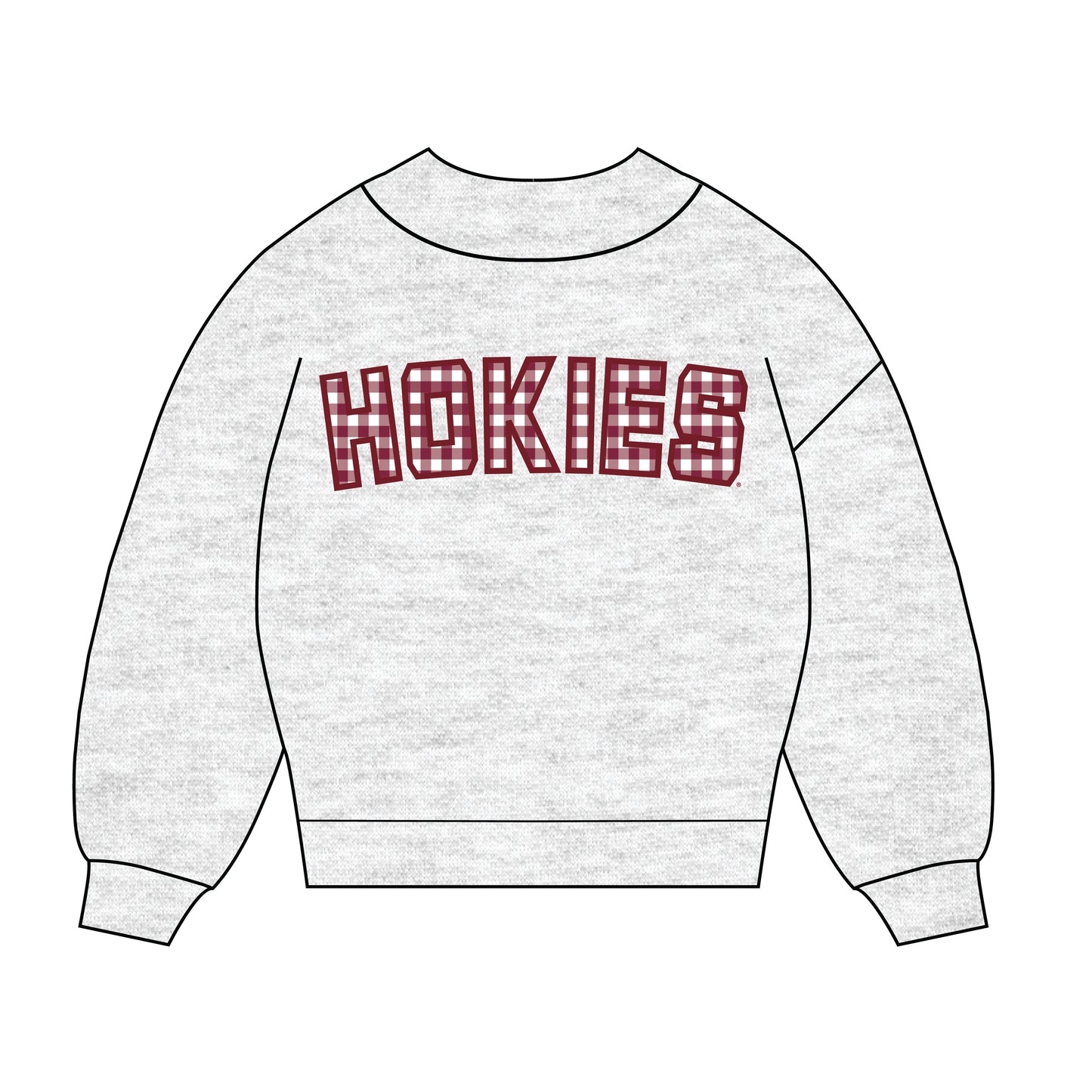 The Mallory Gingham Mockneck Virginia Tech | Ash