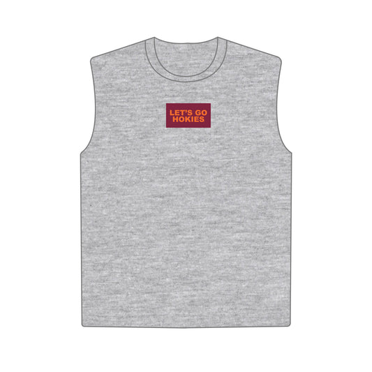 The Anna Active Tank Let's Go Hokies Woven Label | Youth Heather Grey
