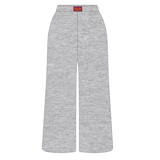 The Ava Airy Pants Let's Go Hokies Woven Label | Youth Heather Grey