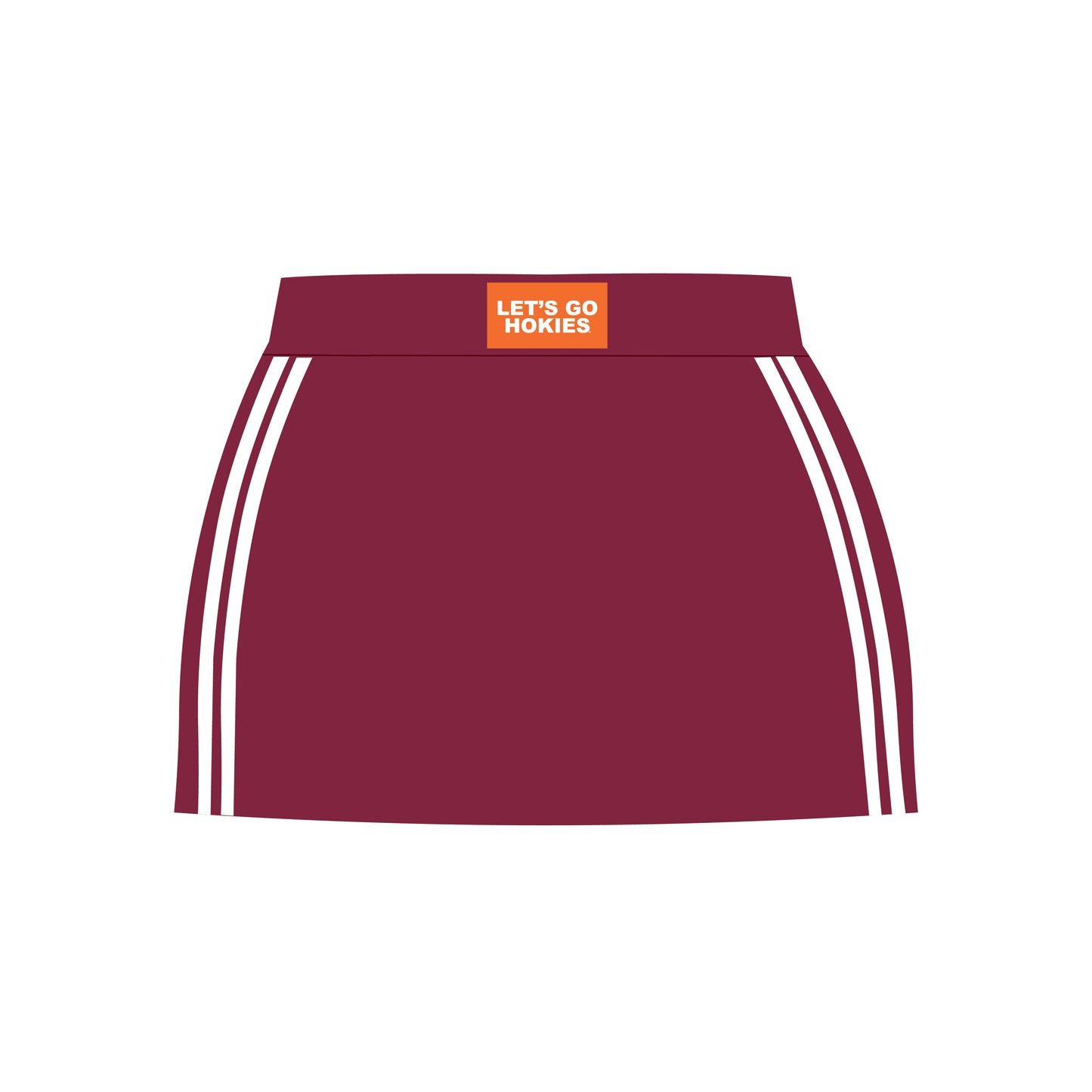 The Savannah Sporty Skort Let's Go Hokies Woven Label | Maroon