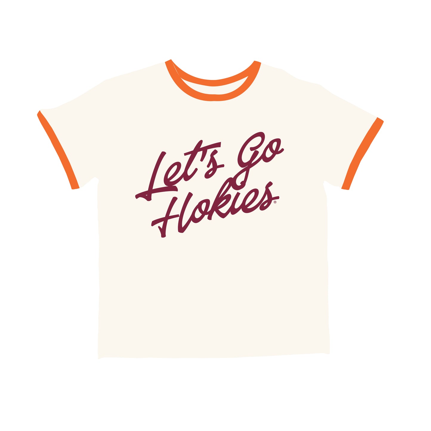 The Roxy Ringer Tee Virginia Tech | Bone