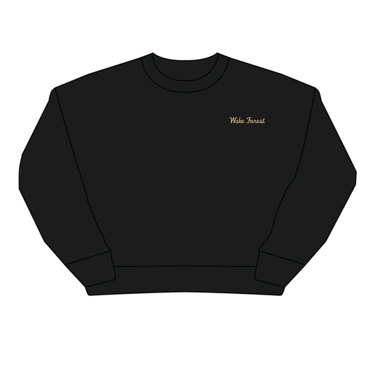 The Brooke Solid Crewneck Wake Forest | Black