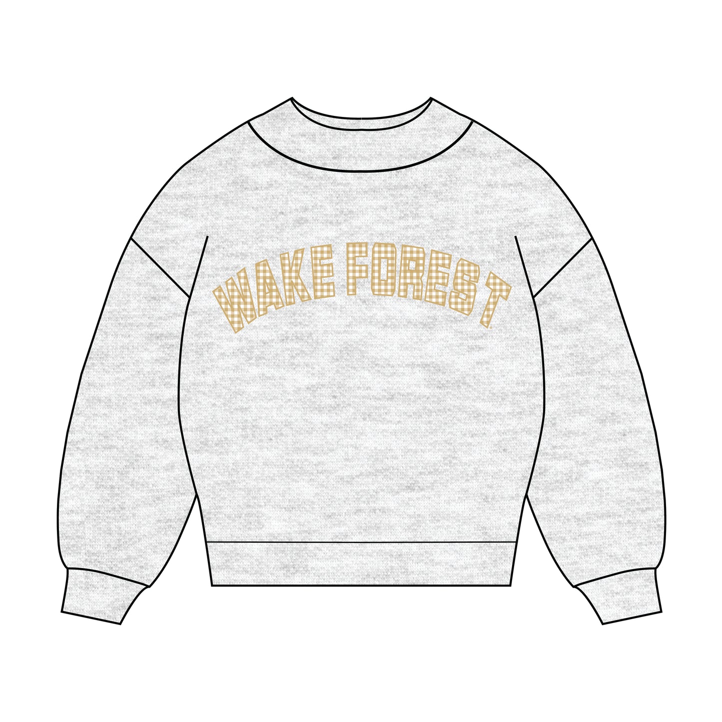 The Mallory Gingham Mockneck Wake Forest | Ash