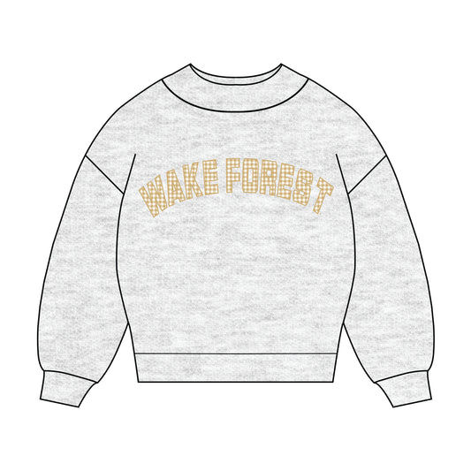 The Mallory Gingham Mockneck Wake Forest | Ash