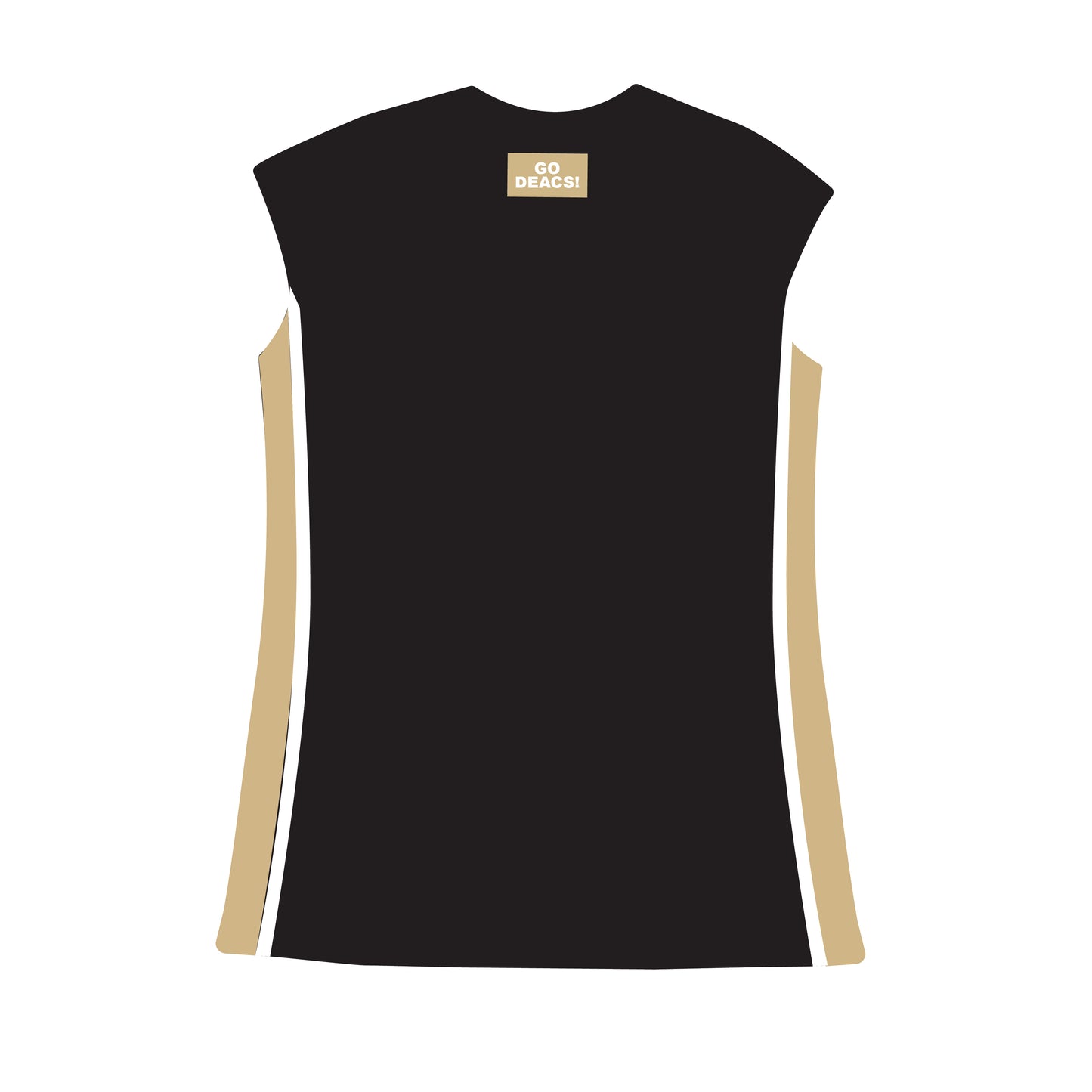 The Campbell Cap Sleeve Go Deacs Woven Label | Black