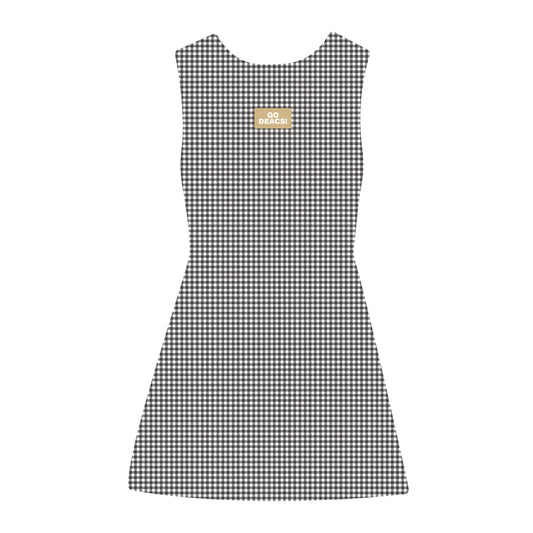 The Grace Gingham Dress Go Deacs Woven Label | Black