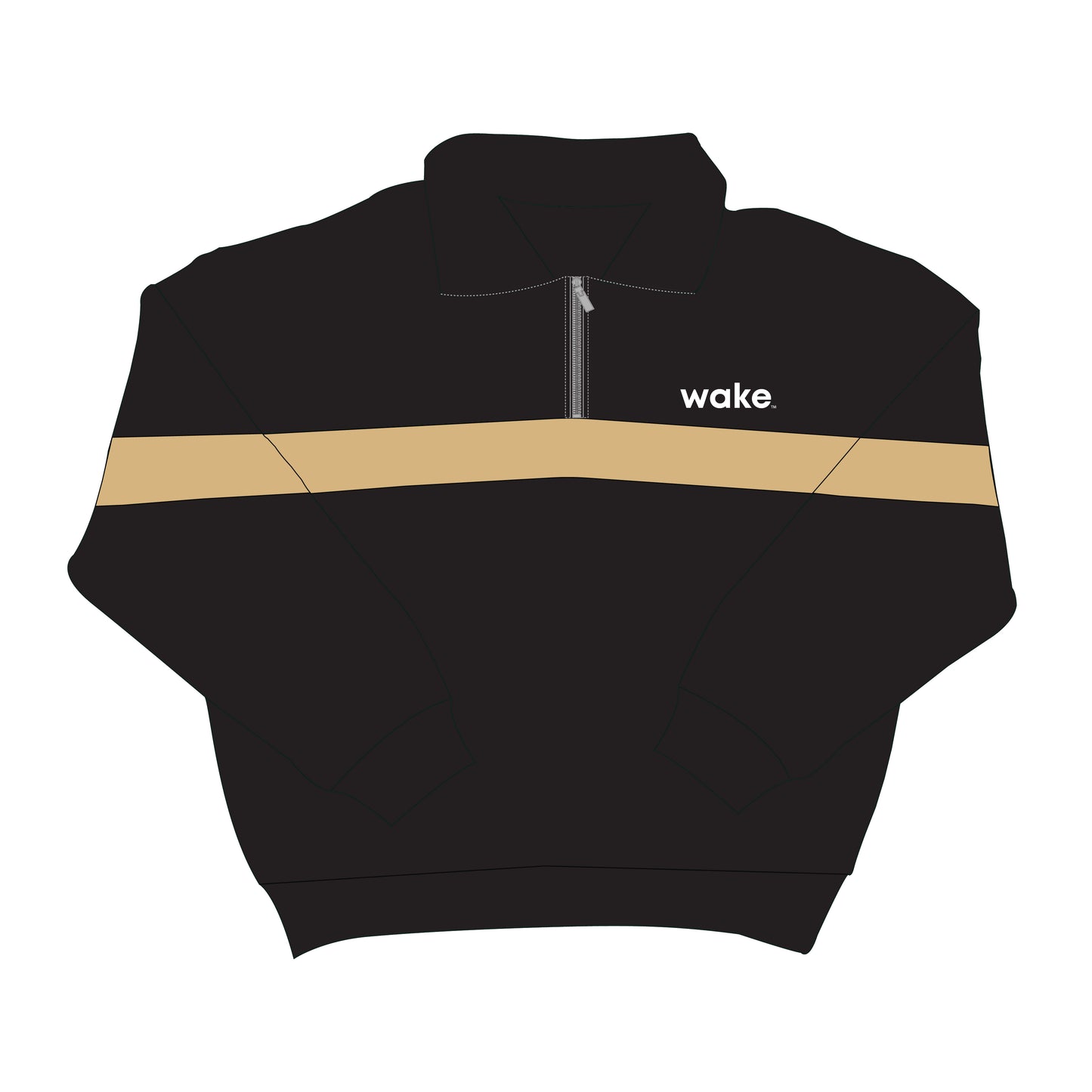 The Heather Half Zip Wake Forest | Youth Black