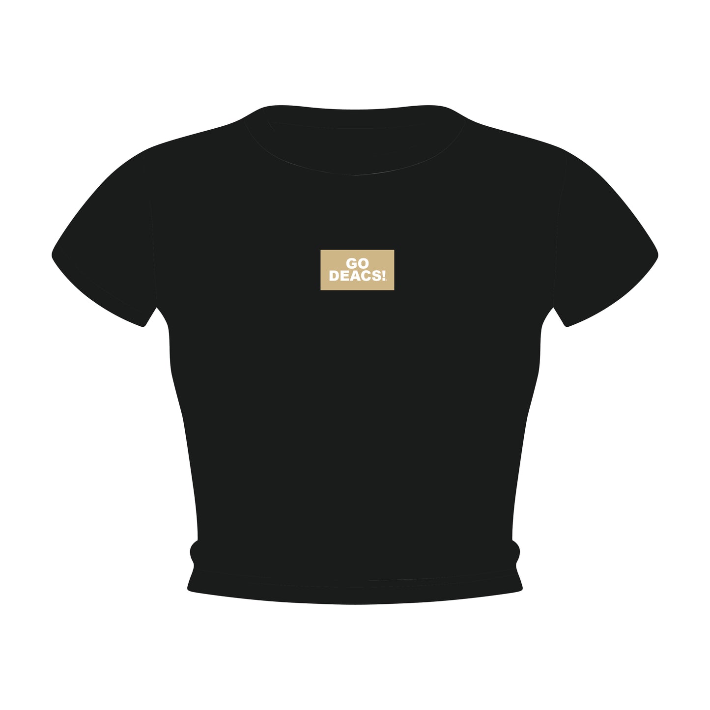 The Raegan Ribbed Baby Tee Go Deacs Woven Label | Youth Black
