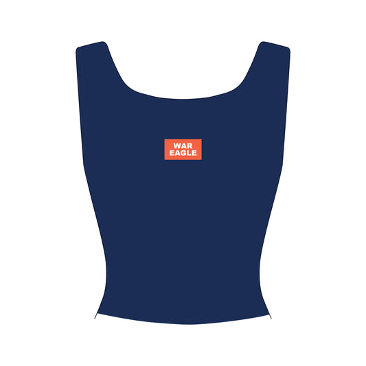 The Alli Airy Tank War Eagle Woven Label  | Navy