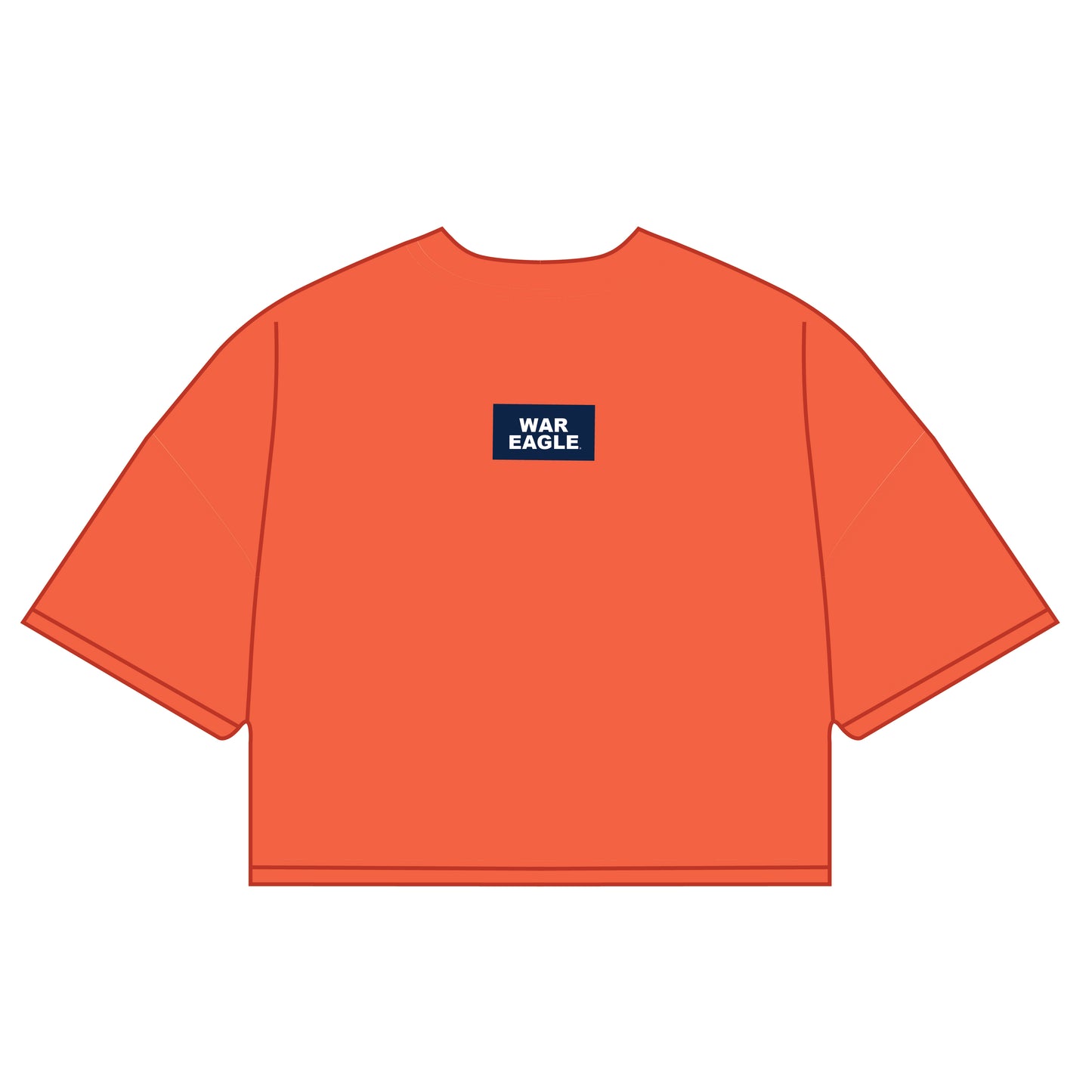 The Kristen Airy Tee War Eagle Woven Label | Orange