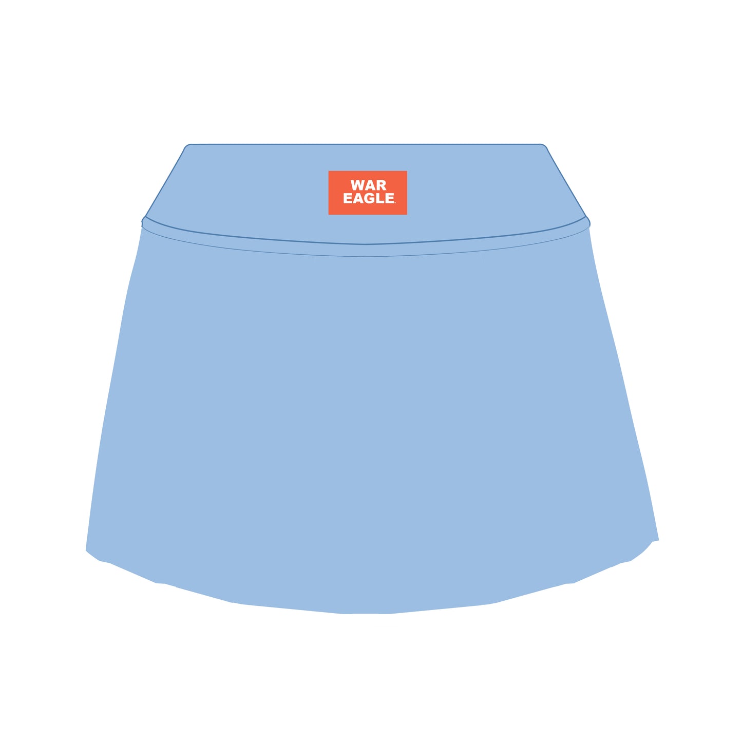 The Alli Airy Tennis Skort War Eagle Woven Label | Light Blue