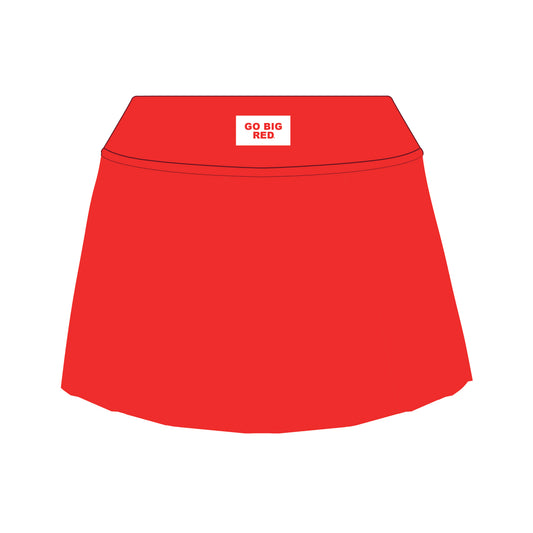 The Alli Tennis Skort Go Big Red Woven Label | Bright Red