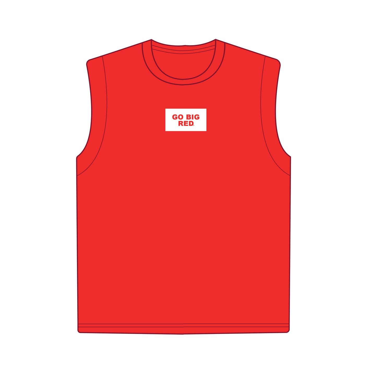 The Anna Active Tank Go Big Red Woven Label | Bright Red