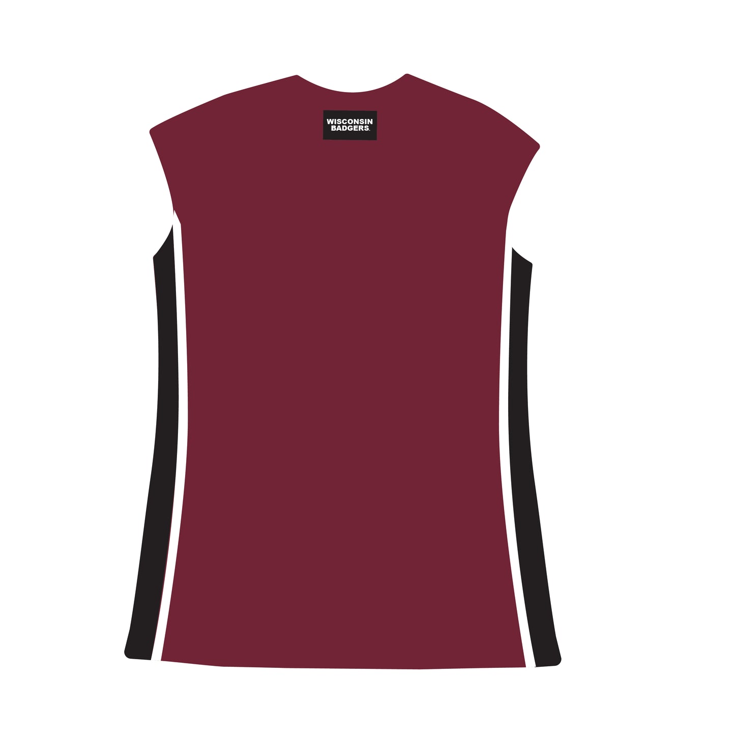 The Campbell Cap Sleeve Go Big Red Woven Label | Bright Red