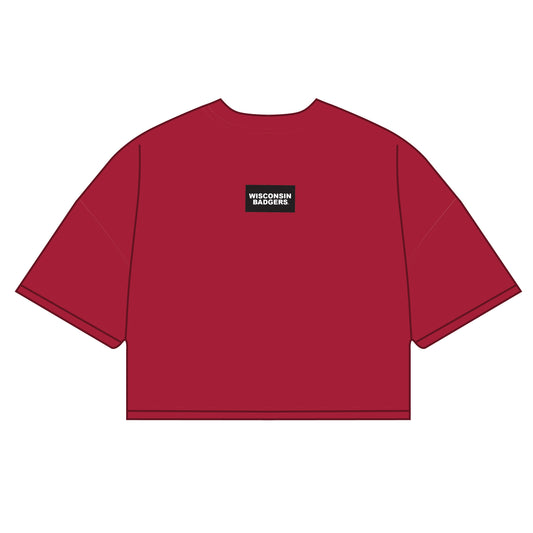 The Kristen Airy Shirt Wisconsin Badgers Woven Label | Deep Red