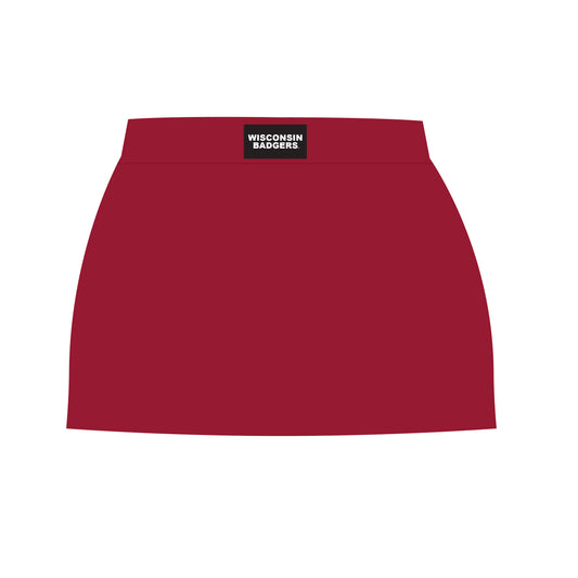 The Hayden High Waisted Skort Wisconsin Badgers Woven Label | Bright Red