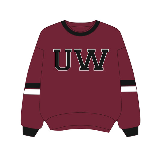 The Virginia Varsity Crewneck Wisconsin | Youth Bright Red