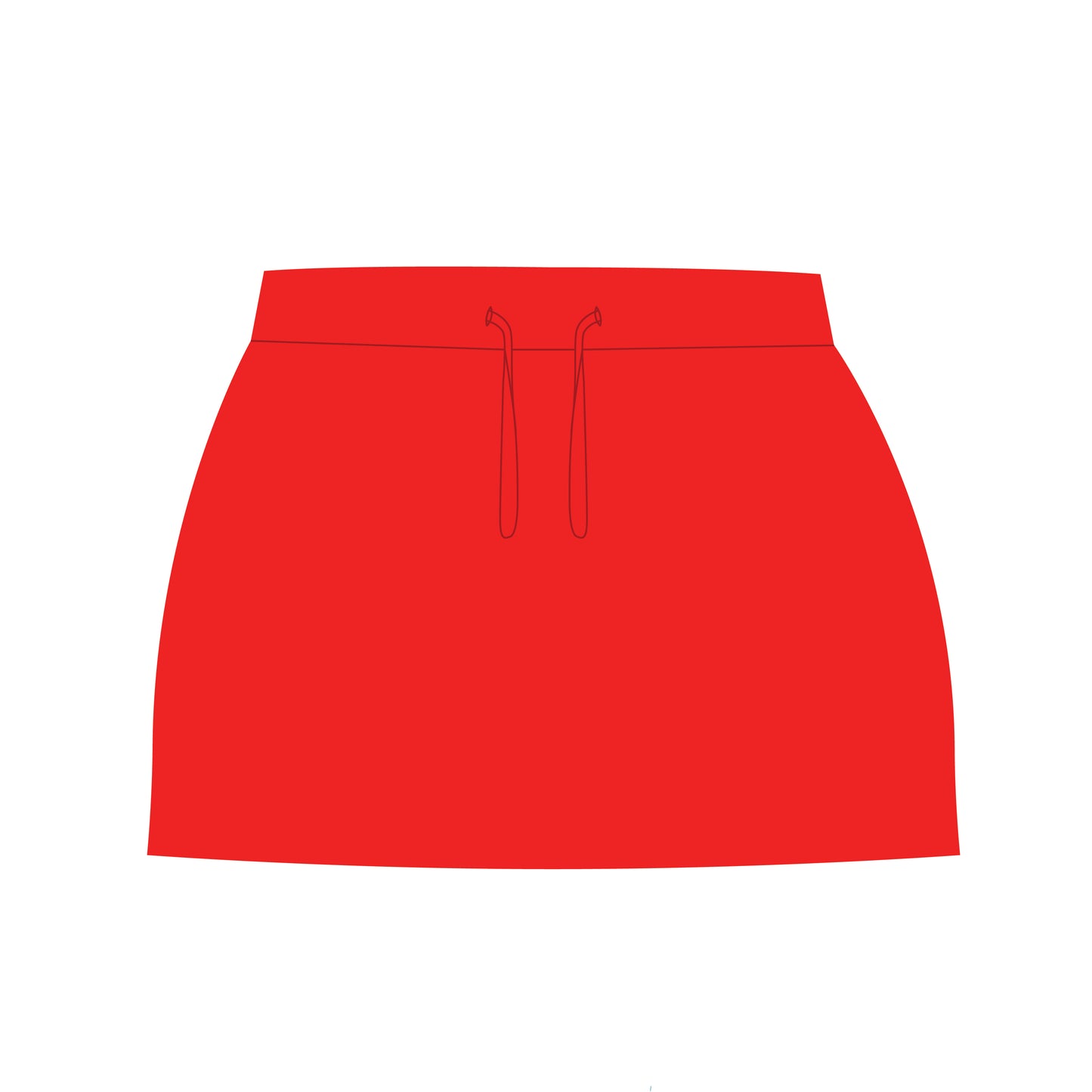 The Anna Active Skort Wolves Up Woven Label | Bright Red