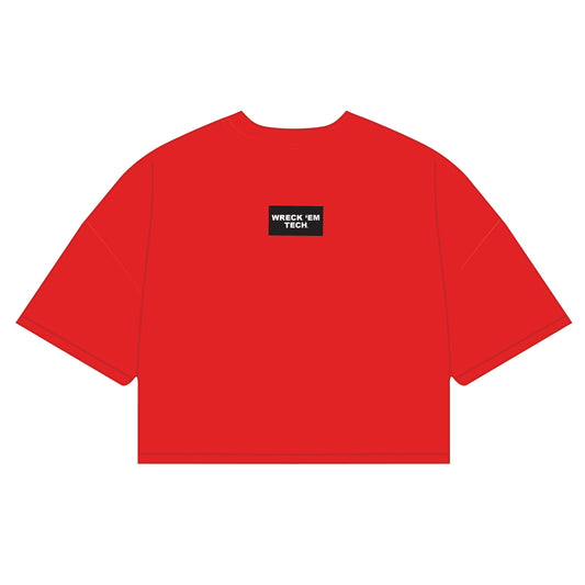 The Kristen Airy Shirt Wreck 'Em Tech Woven Label | Red