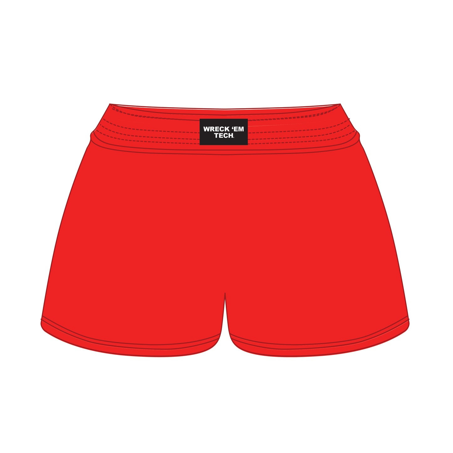 The Liz Nylon Shorts Wreck 'Em Tech Woven Label | Red