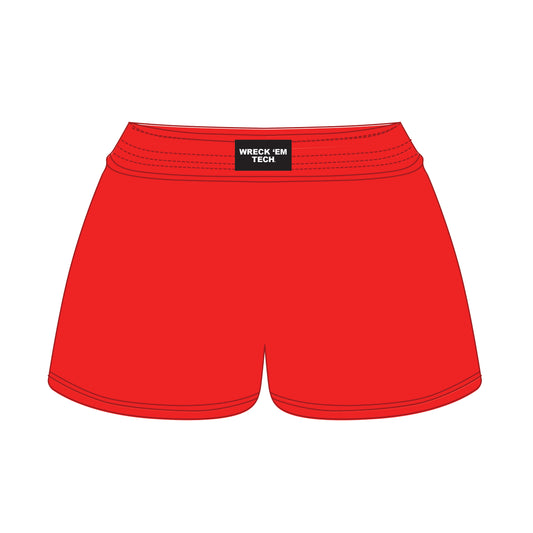 The Liz Nylon Shorts Wreck 'Em Tech Woven Label | Red