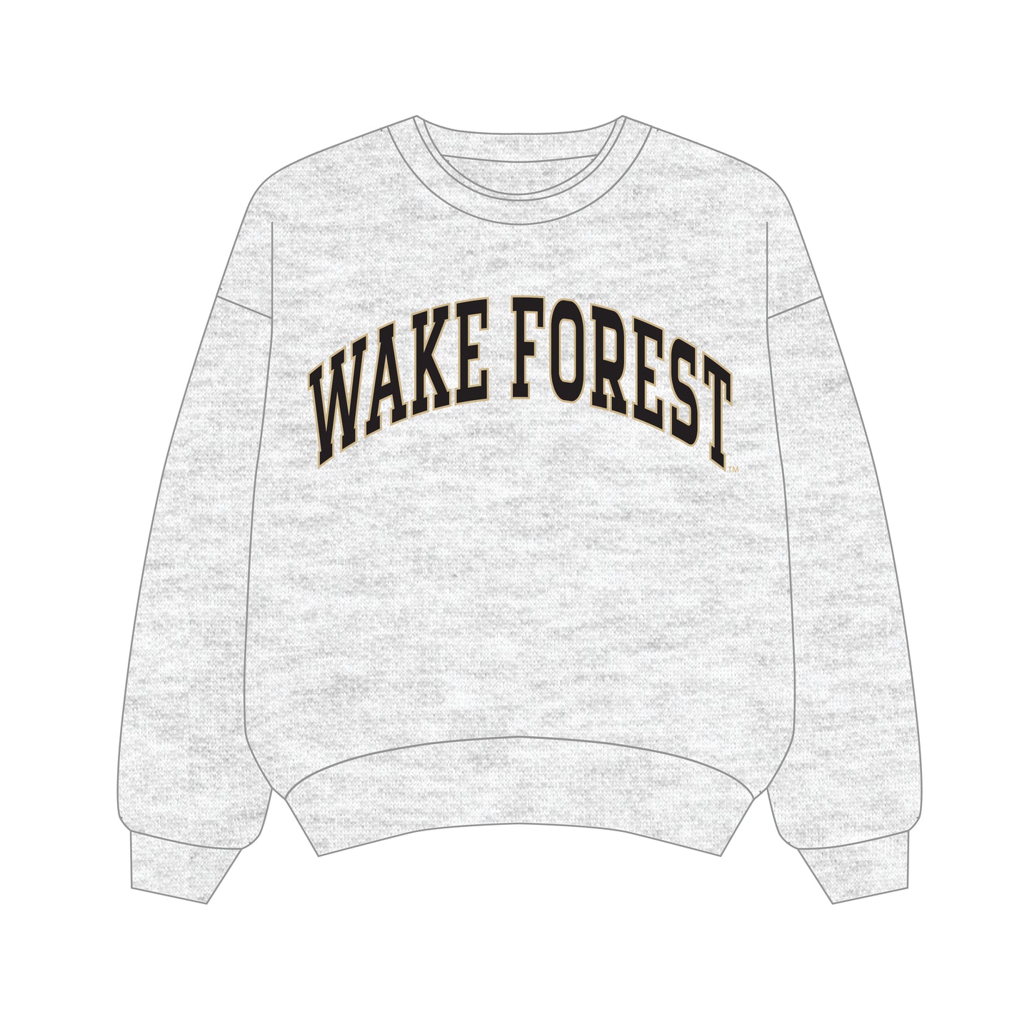 The Olivia Oversized Crewneck Wake Forest | Ash