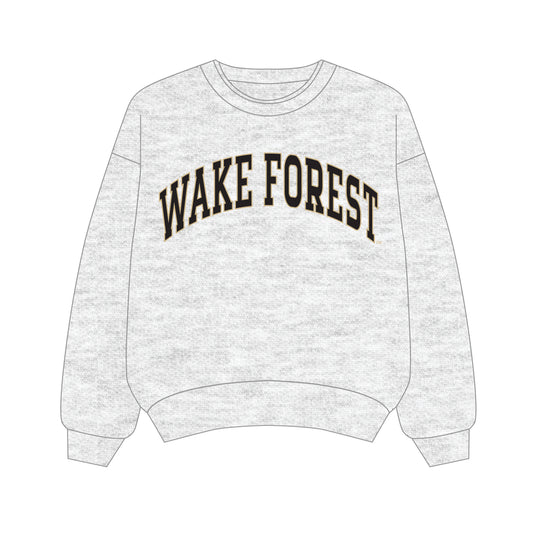 The Olivia Oversized Crewneck Wake Forest | Ash