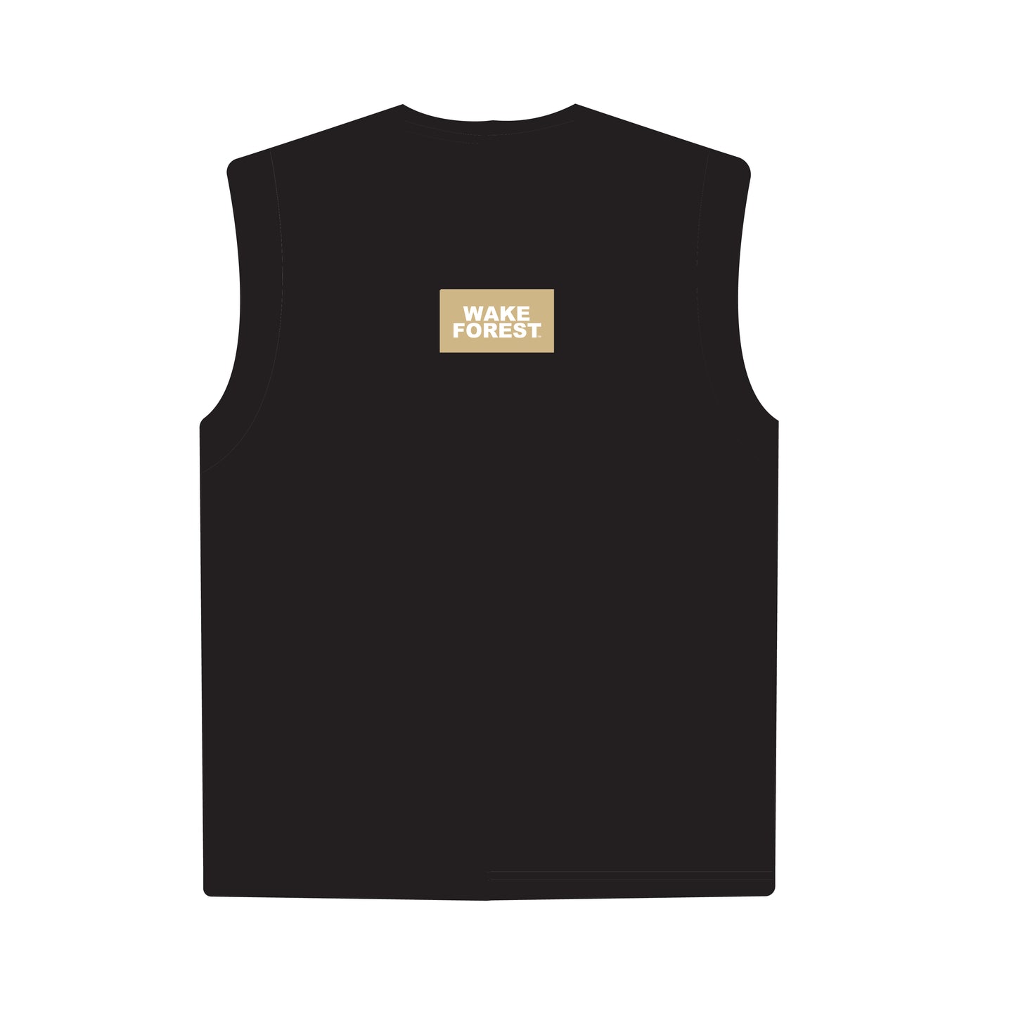 The Anna Active Tank Wake Forest Woven Label | Black