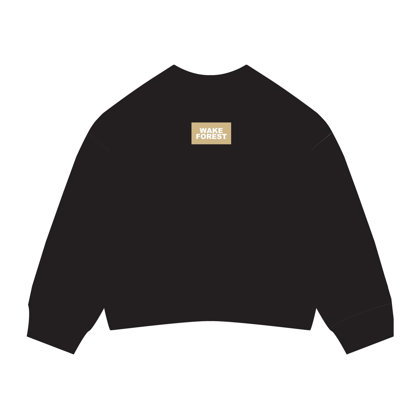The Ava Airy Crewneck Wake Forest Woven Label | Black