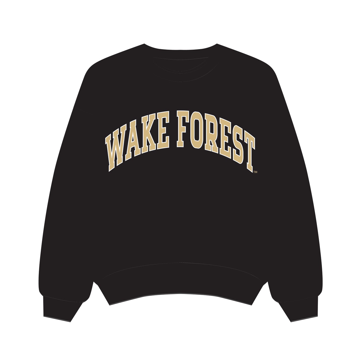 The Olivia Oversized Crewneck Wake Forest | Black
