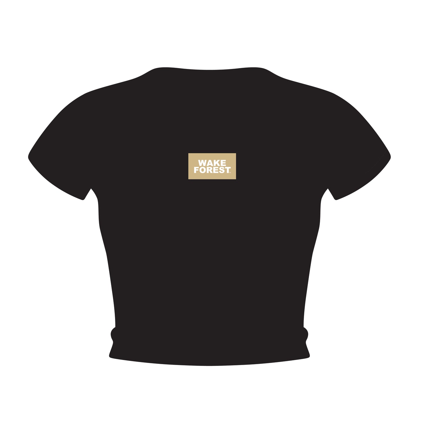 The Raegan Ribbed Baby Tee Wake Forest Woven Label | Youth Black
